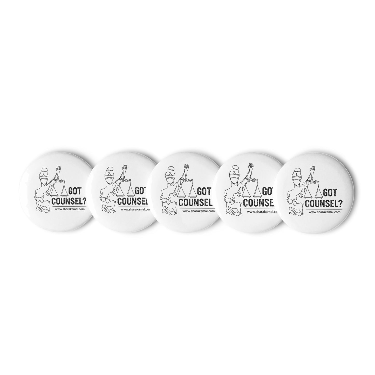 Got Counsel? Set of 5 Pin Buttons image 5