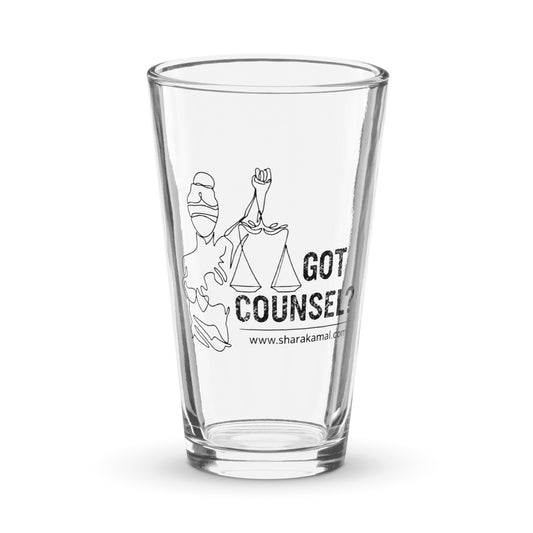 Got Counsel? Shaker Pint Glass image 0