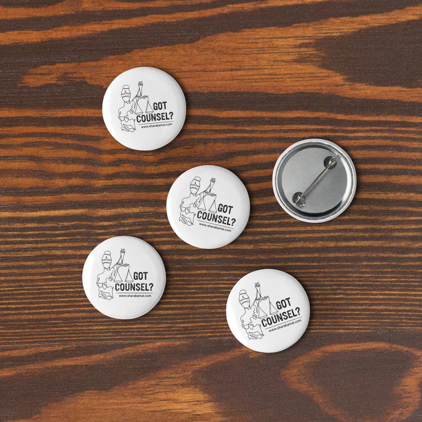 Got Counsel? Set of 5 Pin Buttons image 2