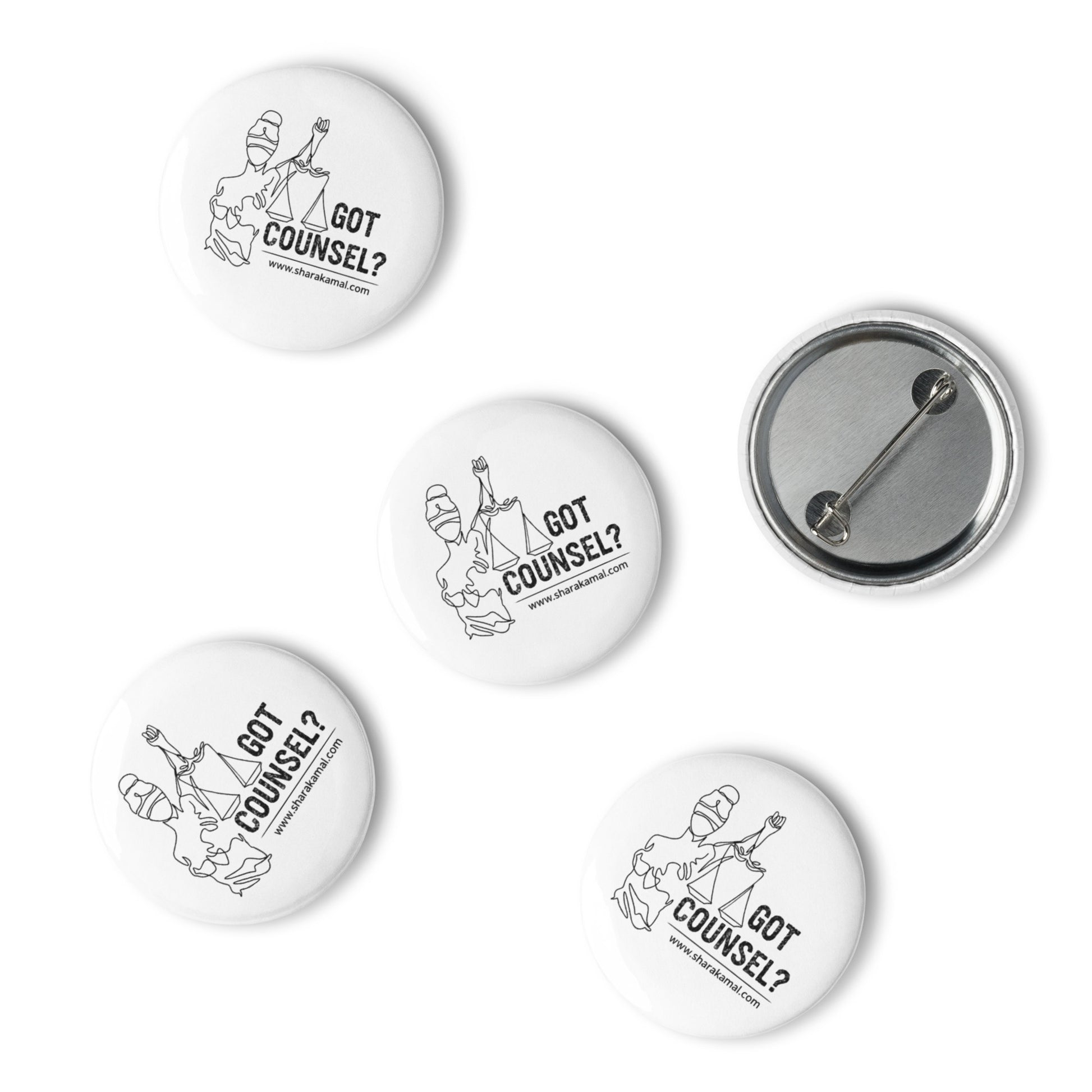 Got Counsel? Set of 5 Pin Buttons image 3