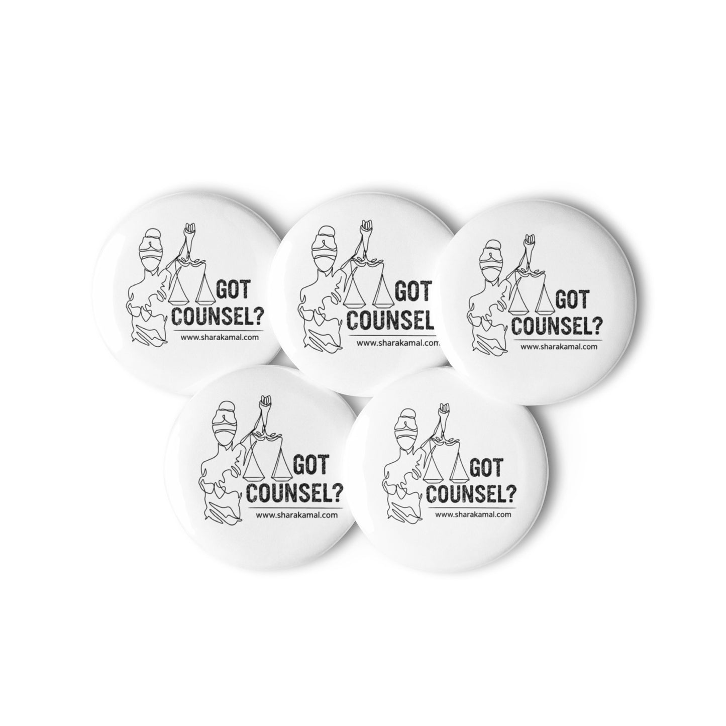 Got Counsel? Set of 5 Pin Buttons image 6