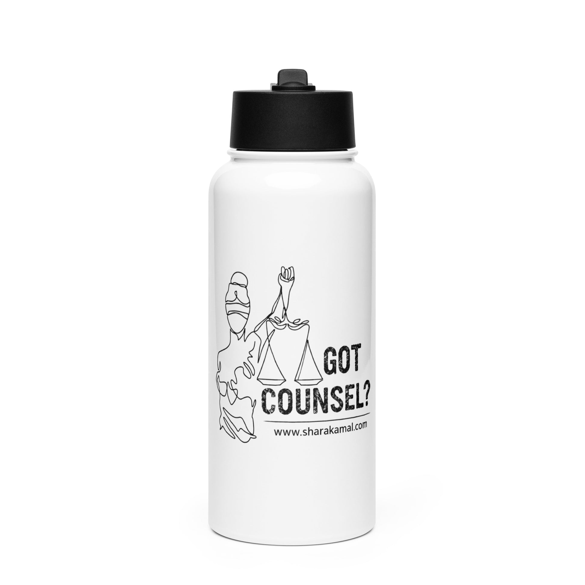 Got Counsel? Stainless Steel Water Bottle w/ Straw Lid image 0