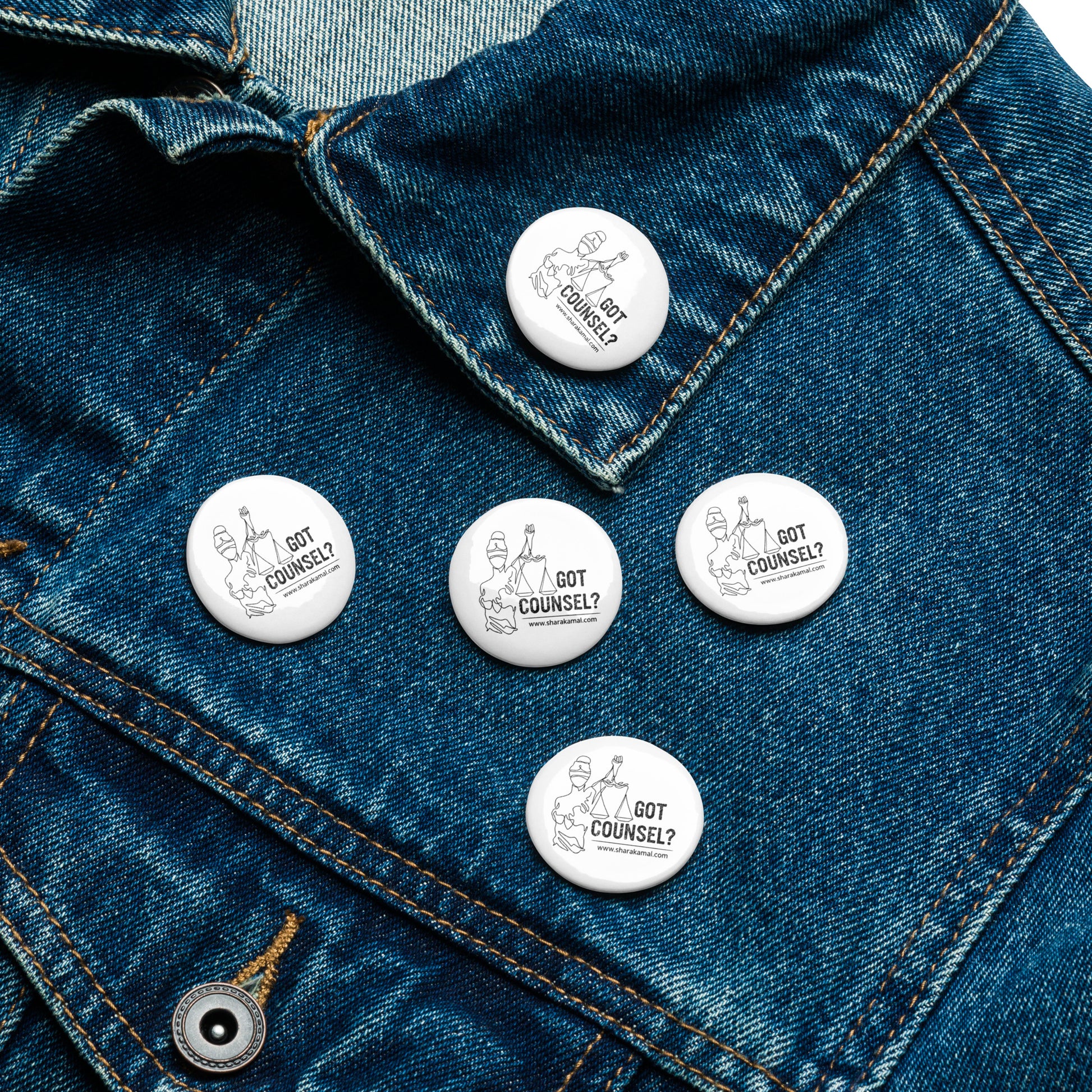 Got Counsel? Set of 5 Pin Buttons image 1